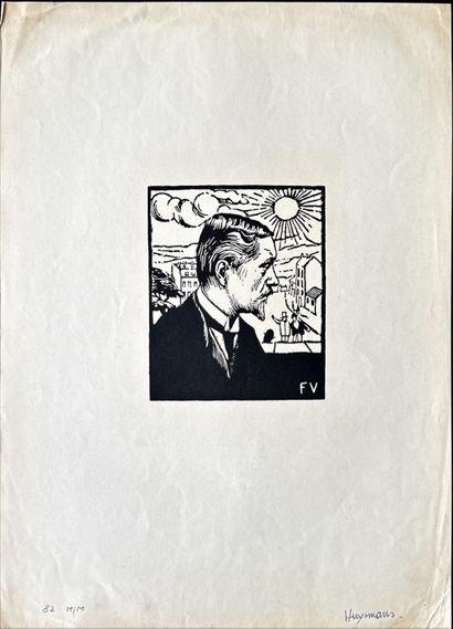 Félix VALLOTTON
À Paul Verlaine, 1891, woodcut,...