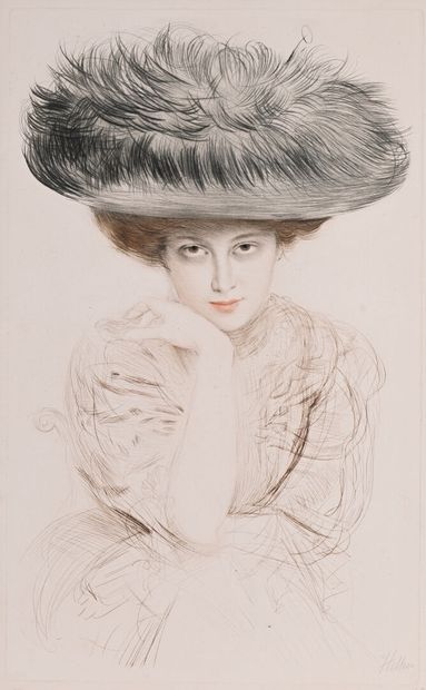 Paul-César HELLEU
Femme au grand chapeau,...