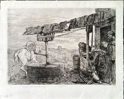 Alphonse LEGROS
L'Incendie du hameau, eau-forte,...