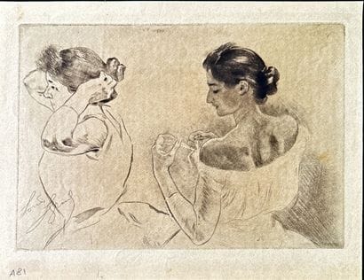 Louis LEGRAND
Délassement, 1901, eau-forte...
