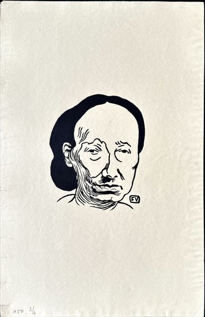 Félix VALLOTTON
À Paul Verlaine, 1891, woodcut,...