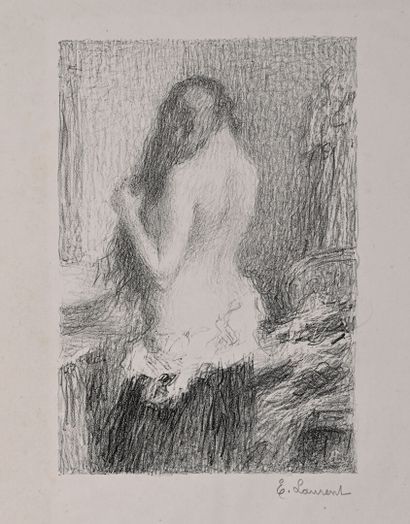 Ernest LAURENT
Femme vue de dos, lithographie,...