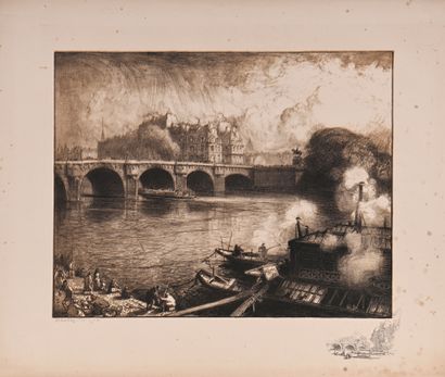 Auguste LEPERE
Le Pont Neuf, 1913, lithographie,...