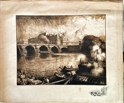 Auguste LEPERE
Le Pont Neuf, 1913, lithographie,...