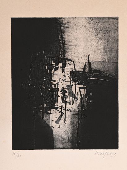 André MARFAING
Sans titre, 1960, eau-forte...