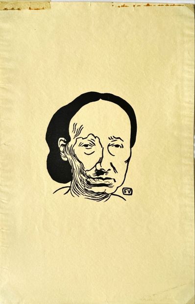 Félix VALLOTTON
À Paul Verlaine, 1891, woodcut,...