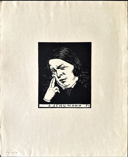 Félix VALLOTTON
À Paul Verlaine, 1891, woodcut,...