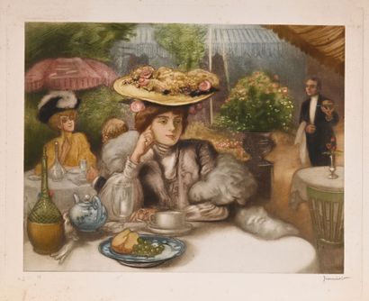 Pierre-Georges JEANNIOT
Au Restaurant, eau-forte...