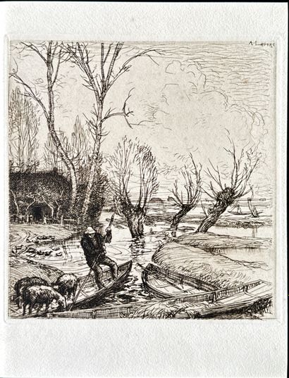 Auguste LEPERE
Le Pont Neuf, 1913, lithographie,...