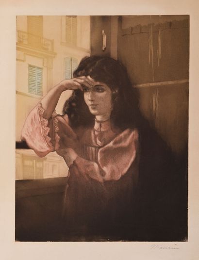 Charles MAURIN
À la fenêtre, eau-forte et...