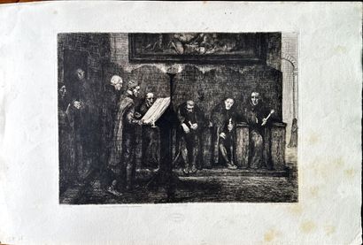 Alphonse LEGROS
L'Incendie du hameau, eau-forte,...