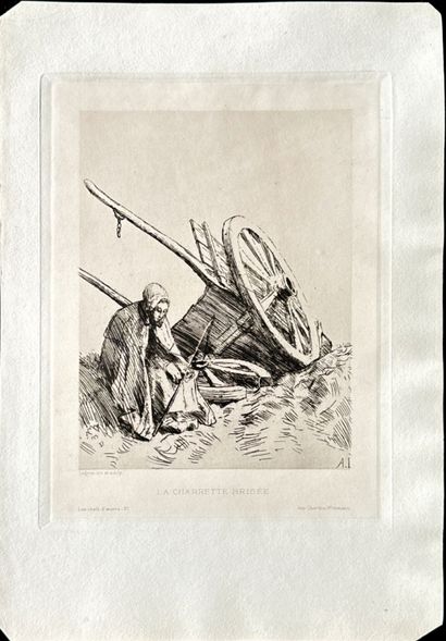 Alphonse LEGROS
L'Incendie du hameau, eau-forte,...