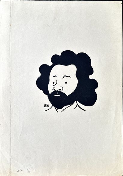 Félix VALLOTTON
À Paul Verlaine, 1891, woodcut,...