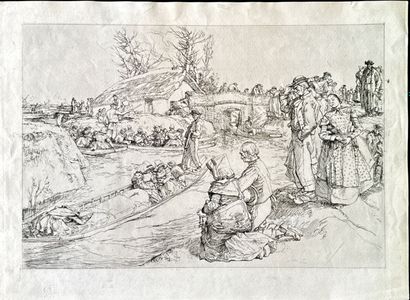 Auguste LEPERE
Le Pont Neuf, 1913, lithographie,...