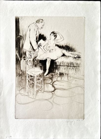 Louis LEGRAND
Délassement, 1901, eau-forte...