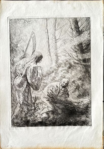 Alphonse LEGROS
L'Incendie du hameau, eau-forte,...