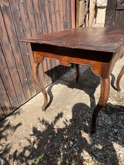 TABLE in molded natural wood, 13th century,...