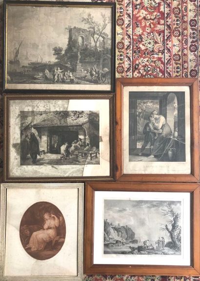 LOT of 18th and 19th century engravings including:
Raoul...