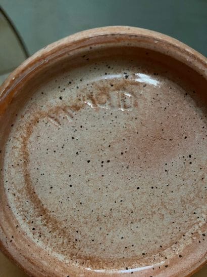Ceramic VASE with abstract engraved decoration.
Signed...