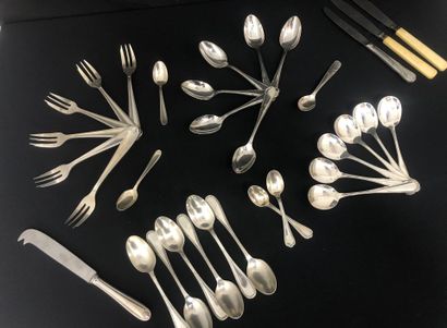 CHRISTOFLE :
Part of a silver-plated 