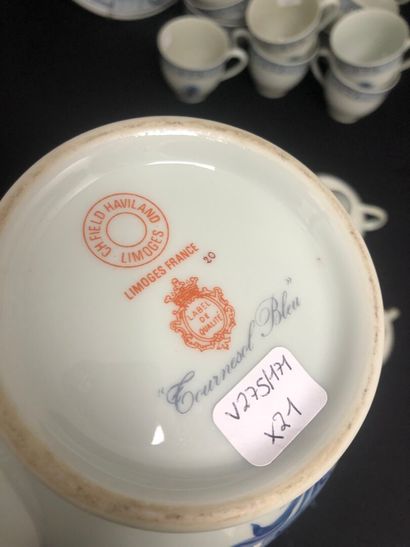 HAVILAND : 
Coffee and tea service set including...