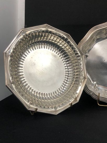 LOT of silver-plated metal including :
-...