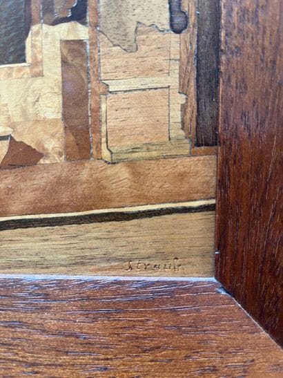 STRAUB (workshop).
View of a half-timbered...