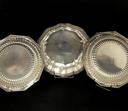 LOT of silver-plated metal including :
-...