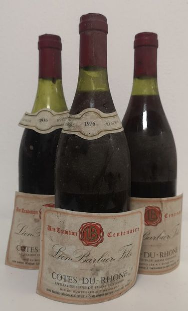3 Bottles CÔTES du RHONE - Léon Barbier Fils...