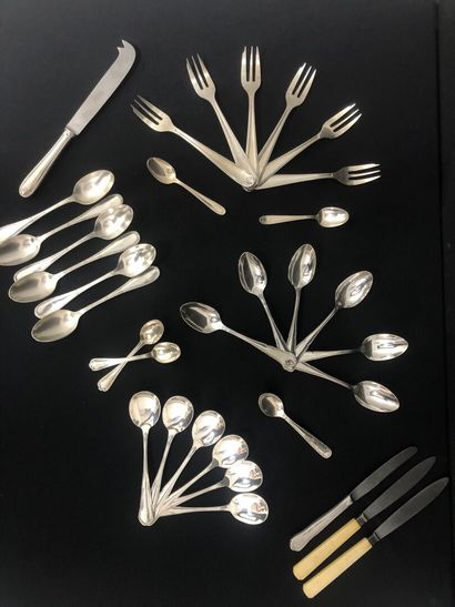 CHRISTOFLE :
Part of a silver-plated 