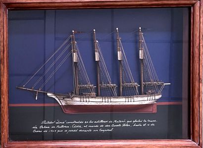 DIORAMA du bateau Lince.
Moderne.
38 x 50...