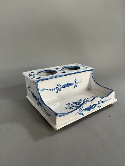 MIDI :
Rectangular earthenware inkwell with...