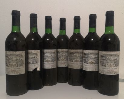 7 Bottles CAHORS Château de Chambert 1979
Stained...
