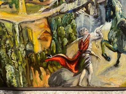 François DEVOUGE (XX-XXI)
Pégase et la Loire.
Huile...