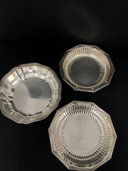 LOT of silver-plated metal including :
-...