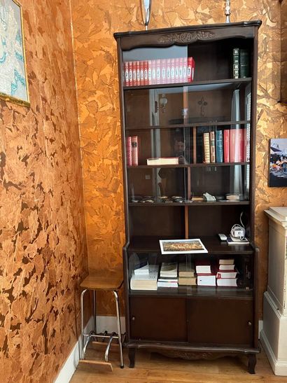 SUITE of two glazed bookcases and a corner...