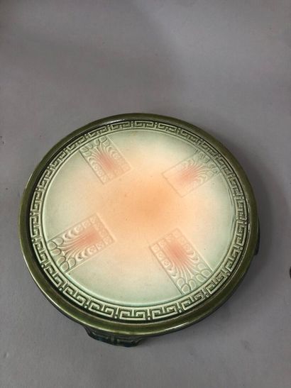 LOT OF TWO PLATES BENEATH:
one round with...