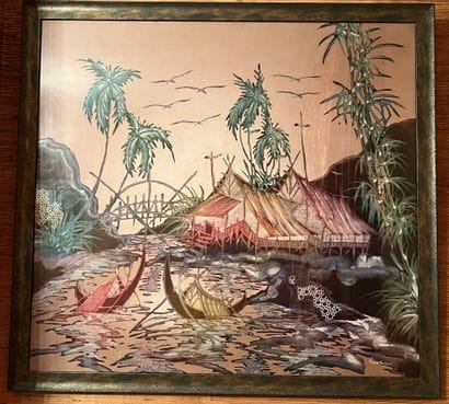 MODERN SCHOOL :
Paysage d'Indochine.
Signed...