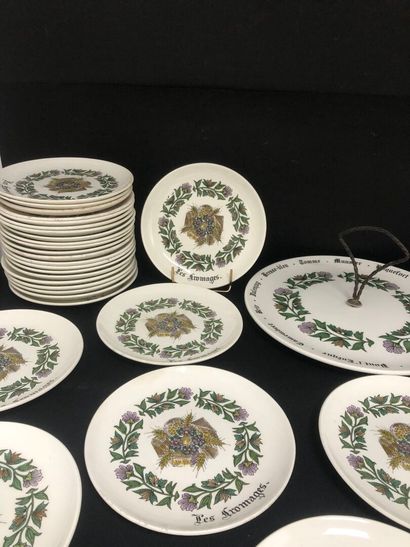 GIEN FRANCE :
Cheese service set comprising:
-...