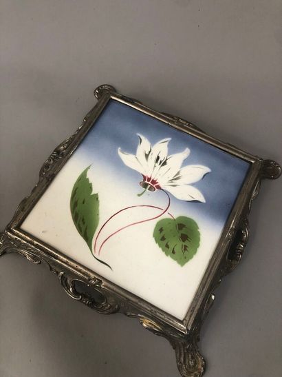 LOT OF TWO PLATES BENEATH:
one round with...