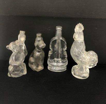 LOT de 4 carafes publicitaires sur le thème...