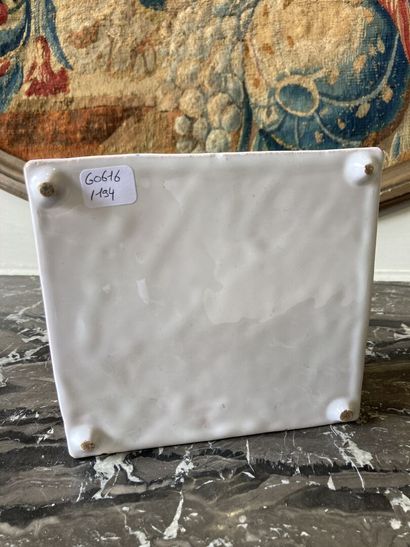 MIDI :
Rectangular earthenware inkwell with...