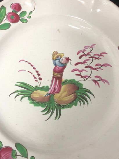 LES ISLETTES:
Earthenware rimmed plate with...