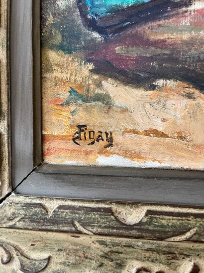 Antoine FIGAY (XIX-XX):
Tréboul at low tide,...