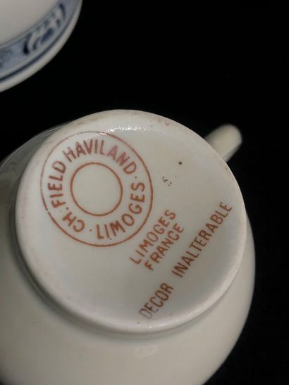 HAVILAND : 
Coffee and tea service set including...