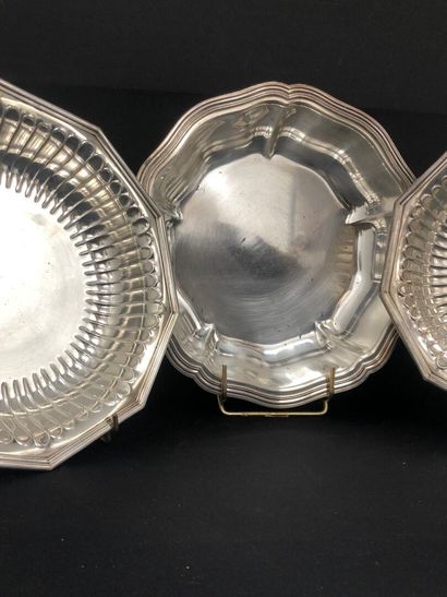 LOT of silver-plated metal including :
-...
