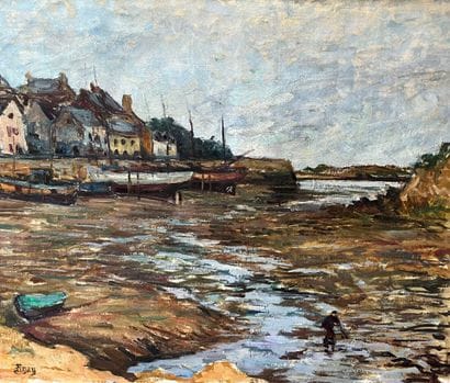 Antoine FIGAY (XIX-XX):
Tréboul at low tide,...