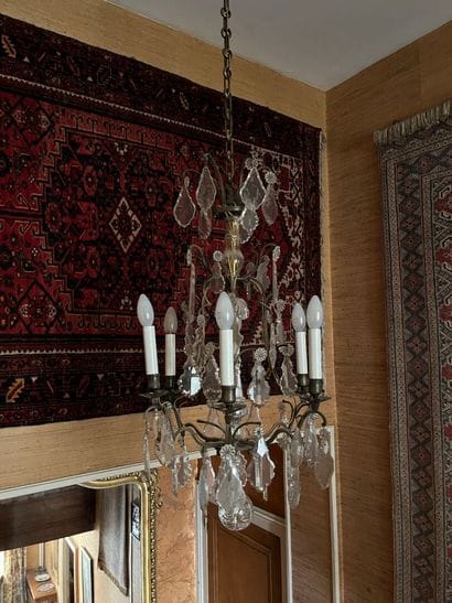Bronze cage LIGHT with six light arms and...