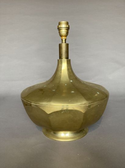 Gilded bronze lantern with cutaway sides....