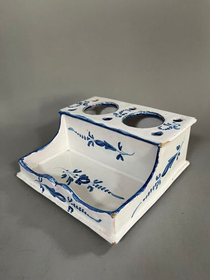MIDI :
Rectangular earthenware inkwell with...
